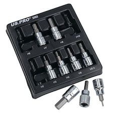 Hex Allen and Torx and Tamper Star Key Bit Set 3/8" dr Socket H2 - H10 T10 - T55 thumbnail 3