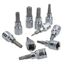 Hex Allen and Torx and Tamper Star Key Bit Set 3/8" dr Socket H2 - H10 T10 - T55 thumbnail 6