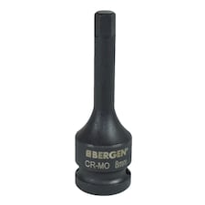 M8 x 78mm 1/2" Drive Extra Long Impact Impacted Allen Hex Key Socket Bergen