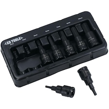 Metric Hex Allen Key Sockets 3/8" Drive Impacted Short Stubby 3mm - 10mm 7pc