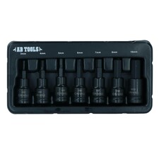 Metric Hex Allen Key Sockets 3/8" Drive Impacted Short Stubby 3mm - 10mm 7pc thumbnail 2