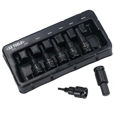 Metric MM Impact Impacted Hex Bit Allen Key Sockets 4mm - 10mm 7pc Set