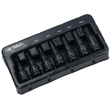 Metric MM Impact Impacted Hex Bit Allen Key Sockets 4mm - 10mm 7pc Set thumbnail 6