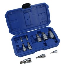 10pc Triple Square Spline Tamperproof Shallow Sockets 1/4 3/8 + 1/2in M4 - M18 thumbnail 3