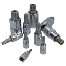 10pc Triple Square Spline Tamperproof Shallow Sockets 1/4 3/8 + 1/2in M4 - M18 thumbnail 4