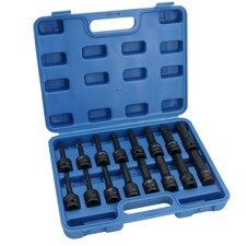 Metric Deep Impact Impacted Hex Bit Allen Key Sockets 4mm - 19mm 16pc Set thumbnail 5