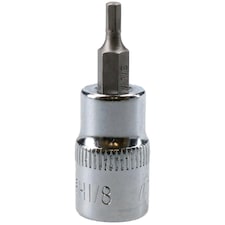 1/8" Hex Key Socket / Bit 3/8" Drive Imperial AF SAE 6 Sided Allen Key 48mm Cr-V