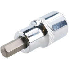 8mm Hex Bit Metric Allen Socket Male 1/2" Drive 55mm Length Strengthened Tip thumbnail 2