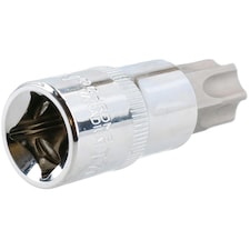 T70 Male Torx Bit Star Socket 1/2" Drive Standard Internal Chrome Vanadium Steel thumbnail 3