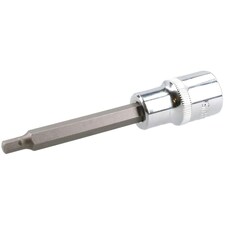 5mm Hex Allen Key Long Bit Internal Socket Metric 1/2" Drive 100mm Length Cr-V thumbnail 2