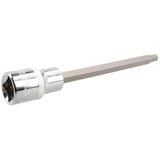 6mm Hex Allen Key Long Bit Internal Socket Metric 1/2" Drive 140mm Length Cr-V thumbnail 3
