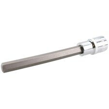 10mm Hex Allen Key Long Bit Internal Socket Metric 1/2" Drive 140mm Length Cr-V thumbnail 2