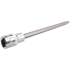 6mm Hex Allen Key Long Bit Internal Socket Metric 1/2" Drive 200mm Length Cr-V thumbnail 3