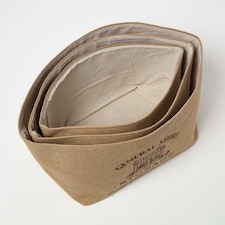 Homescapes Set of 3 Jute Storage Baskets Cream thumbnail 6