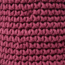 Homescapes Plum Cotton Knitted Round Storage Basket - 42 x 37cm Purple | L thumbnail 3