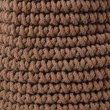 Homescapes Chocolate Cotton Knitted Round Storage Basket - 42 x 37cm Brown | L thumbnail 3