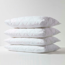 Homescapes Anti Allergy Pillow Protectors - Pack of 4 | White | Standard thumbnail 2