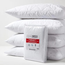Homescapes Standard Size Quilted Pillow Protector - Pack of 4 | White | Standard