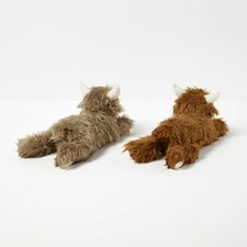 Homescapes Luxury Fabric Highland Cow Doorstop Set of 2 thumbnail 3