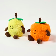 Homescapes Lemon and Orange Doorstop Set of 2