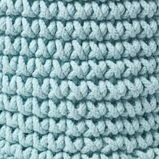 Homescapes Pastel Blue Cotton Knitted Round Storage Basket - 42 x 37 cm Blue | L thumbnail 3