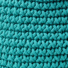 Homescapes Teal Green Cotton Knitted Round Storage Basket - 37 x 21 cm Green | M thumbnail 3