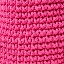 Homescapes Hot Pink Cotton Knitted Round Storage Basket - 37 x 21 cm Pink | M thumbnail 3