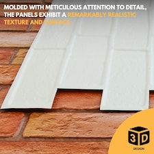 NOVECRAFTO 3D Brick Effect Wall Panels – 6 PVC Sheets, Covers 2.76 sqm (29.76 sq ft), 96x48cm Each – Reddish Brown Faux Brick Cladding for Interior Walls thumbnail 3