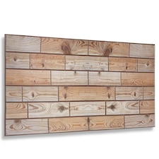 NOVECRAFTO Faux Wood Wall Panels – 6 PVC Sheets, Covers 2.76 sqm (29.76 sq ft), 96x48cm Each – Natural Oak Wood Effect Cladding, Moisture Resistant