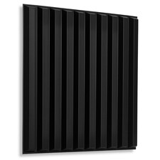NOVECRAFTO Fluted Line 3D Wall Panels – 6 Sheets 1.5 sqm (16.15 sqft) – Decorative Matte PVC Panels 50x50cm – Modern Fluted Design Black thumbnail 10