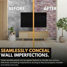 NOVECRAFTO 3D Stone Brick Wall Panels – 6 PVC Sheets, Covers 2.76 sqm (29.76 sq ft), 96x48cm Each – Rose Marble Slim Brick Effect Cladding for Any Room thumbnail 7