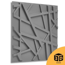 NOVECRAFTO Geometric 3D Wall Panels – 6 Sheets Covering 1.5 sqm (16.15 sqft) – Decorative PVC Panels 50x50cm – Modern Geometric Line Design Grey thumbnail 8