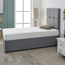 Stress-Free Hybrid Mattress - 18cm Deep, Soft Feel, Memory Foam & Spring Support White | Single