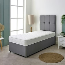 Wave Design Sprung Mattress - Soft Feel, Deep Quilted Sleep Surface White | Single thumbnail 2