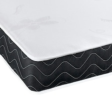 Mars Black Border Hybrid Mattress - 17cm Deep, Medium-Soft Feel Black | Small Double