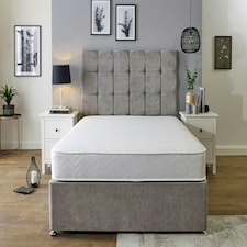 Budget Memory Sprung Mattress - Quilted Cooltouch Straight Line Top Panel White | Double thumbnail 5