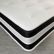 3D Quilted Tuft Mattress - 20cm Deep, Soft Comfort, Airflow Border Black | Single