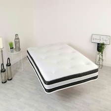 3D Quilted Tuft Mattress - 20cm Deep, Soft Comfort, Airflow Border Black | Single thumbnail 2