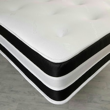 3D Quilted Tuft Mattress - 20cm Deep, Soft Comfort, Airflow Border Black | Single thumbnail 4