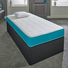 Coil Sprung Hybrid Mattress - Medium Soft Comfort, Cooltouch Breathable Cover Blue | Single thumbnail 4