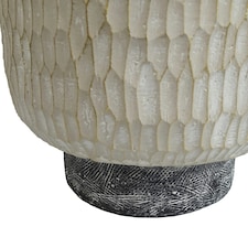 32cm x 29cm Brushed Gold Stone Effect Planter Composite Plant Pot thumbnail 4