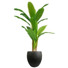 43cm Inoke Embossed Large Grey Composite Planter Plant Pot thumbnail 2