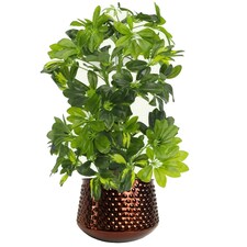 18cm Antique Copper Metal Planter by Leaf thumbnail 2