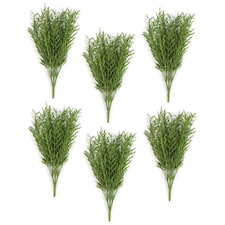 Pack of 6 x 40cm Fire Resistant Artificial Foliage Grass Stem
