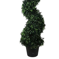 120cm Artificial Natural Boxwood Spiral Topiary thumbnail 3