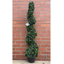 120cm Artificial Natural Boxwood Spiral Topiary thumbnail 4