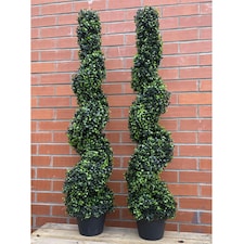120cm Artificial Natural Boxwood Spiral Topiary thumbnail 8