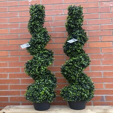 120cm Artificial Natural Boxwood Spiral Topiary thumbnail 9
