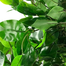 120cm Artificial Ficus Tree / Plant - Large Bushy Shape Copper Metal Planter thumbnail 2