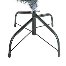 Artificial Flocked Slim Christmas Frosty Green Pencil Tree Home Decorations with Pointed Tips and Metal Stand | Green | Green | 7ft thumbnail 8